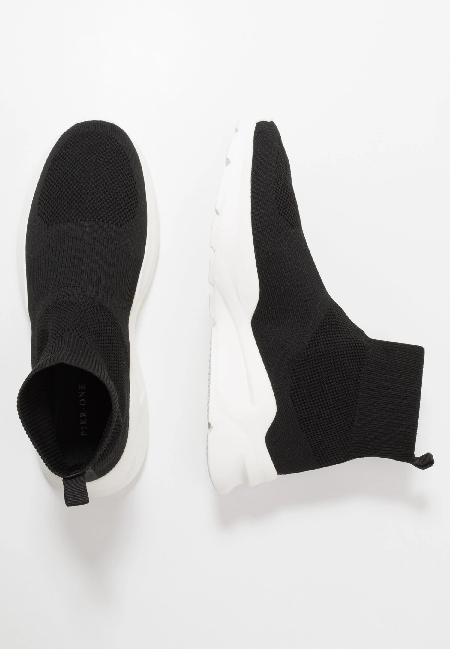Pier One Sneakers Hoog - Black/White 2 Pier One Sneakers Hoog - Black/White - Image 2