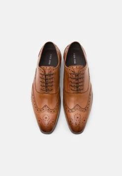 Pier One Leather - Veterschoenen - Cognac -Pier One Algemene Winkel Voor Herenmode 15f1d142a8814a208bbc0e7f2bb30aed
