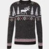 Pier One Wintery Christmas Jumper- Trui - Black