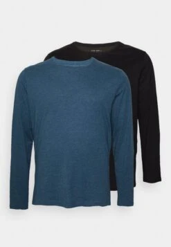 Pier One 2 Pack - Longsleeve - Blue/Black -Pier One Algemene Winkel Voor Herenmode 44a4accec360423b9f8d1896a9ad9d61