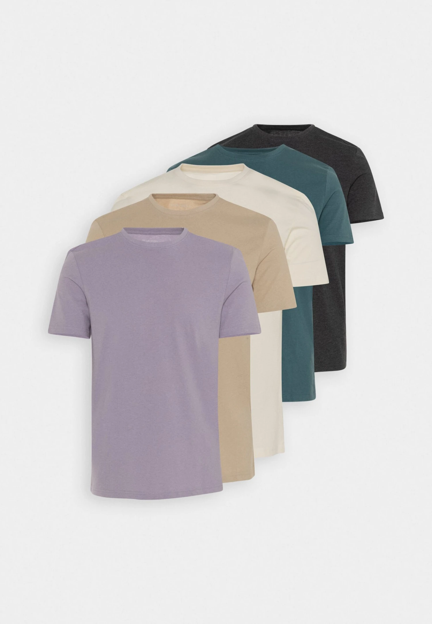 Pier One 5 Pack - T-Shirt Basic - White/Off-White/Lilac 8 Pier One 5 Pack - T-Shirt Basic - White/Off-White/Lilac - Image 8