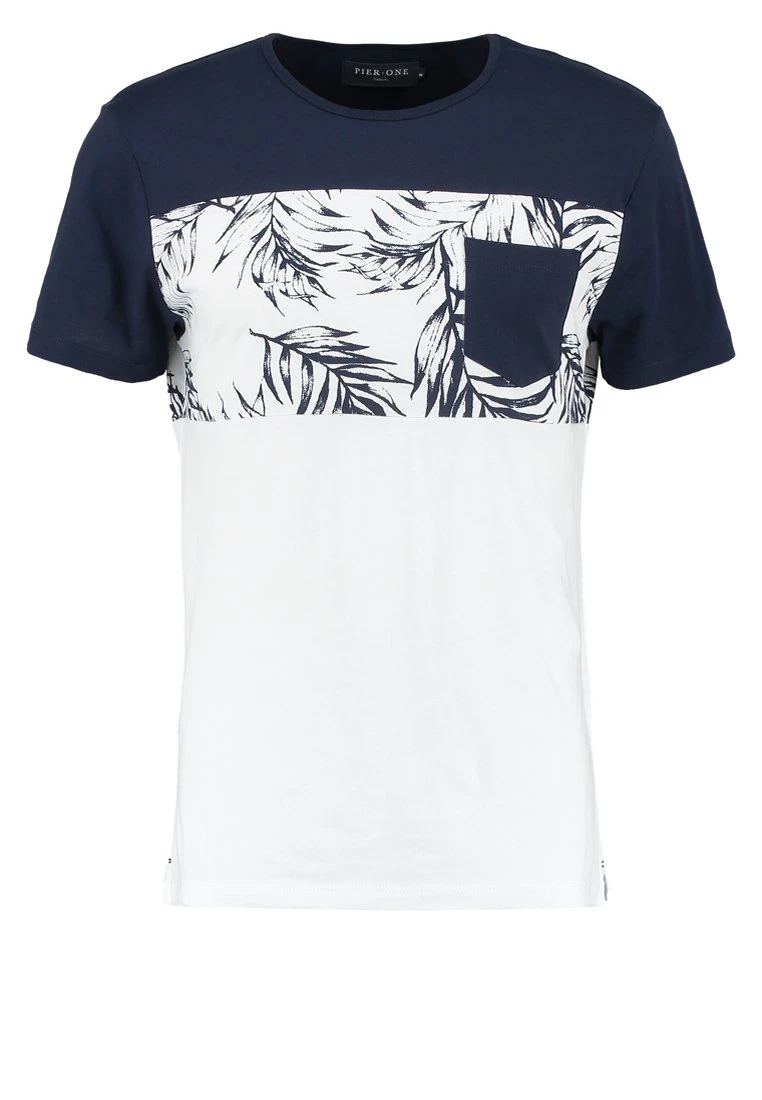 Pier One T-Shirt Print - Navy/White 5 Pier One T-Shirt Print - Navy/White - Image 5