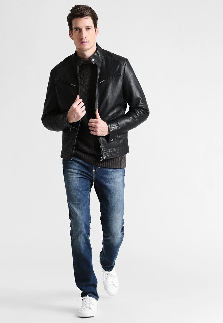 Pier One Straight Leg Jeans - Washed Dark Blue 2 Pier One Straight Leg Jeans - Washed Dark Blue - Image 2