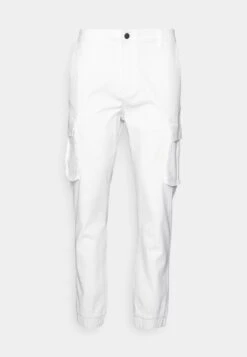 Pier One Cuffed Skinny Trouser- Cargobroek - White -Pier One Algemene Winkel Voor Herenmode 4e3aede249bc4129bbf969f1fa9be9f5