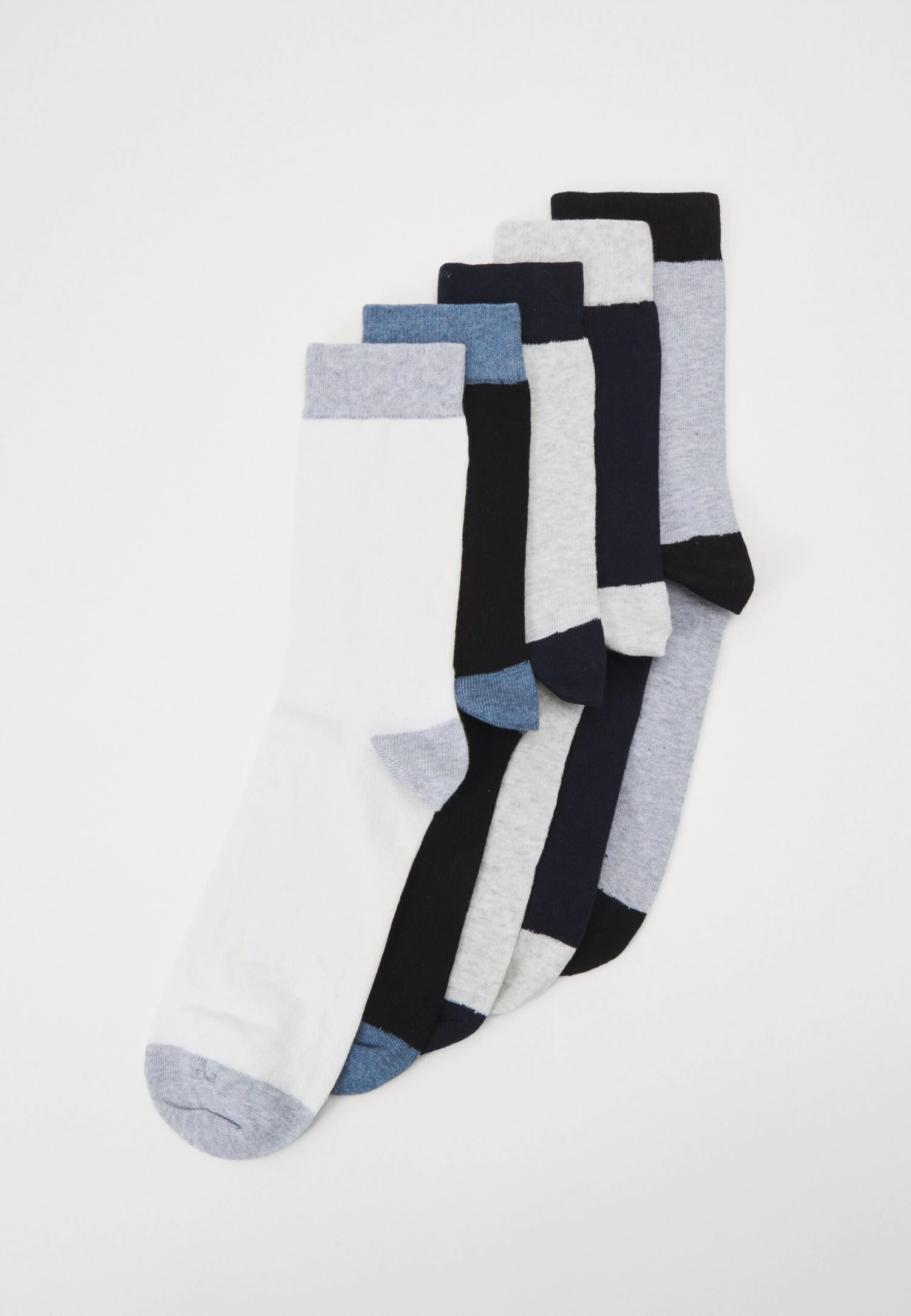 Pier One 5 Pack - Sokken - Mottled Light Grey/Dark Blue/Black 1 Pier One 5 Pack - Sokken - Mottled Light Grey/Dark Blue/Black