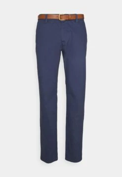Pier One Belted - Chino - Dark Blue -Pier One Algemene Winkel Voor Herenmode 83b11f5b22054838bfdec3cfe2b56871