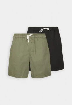Pier One 2 Pack - Shorts - Olive/Black -Pier One Algemene Winkel Voor Herenmode 8f4f659af78442c185d8dbca74fb1591