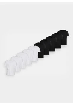 Pier One 10 Pack - T-Shirt Basic - White/Black -Pier One Algemene Winkel Voor Herenmode a47858ffbc3a4fd8908751110de7e4fb
