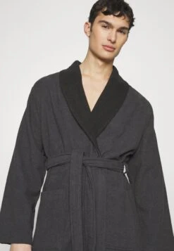 Pier One Shawl Towel Bathrobe - Badjas - Dark Grey -Pier One Algemene Winkel Voor Herenmode aedd72cbd7d04b83bcef8a6c104e08f9