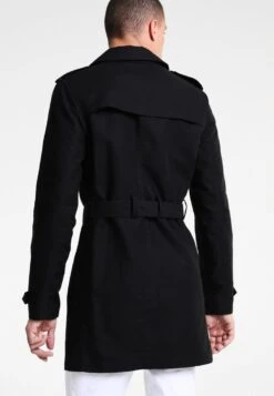 Pier One Trenchcoat - Black -Pier One Algemene Winkel Voor Herenmode b5078c2122bd4e41a79beda6055dff80