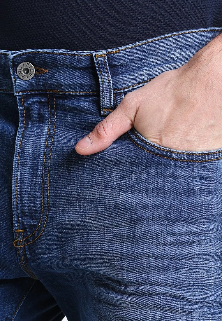 Pier One Straight Leg Jeans - Mid Blue 4 Pier One Straight Leg Jeans - Mid Blue - Image 4