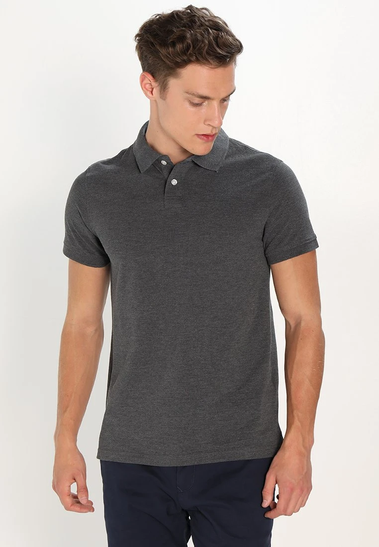 Pier One Basic - Poloshirt - Dark Grey Melange 1 Pier One Basic - Poloshirt - Dark Grey Melange