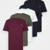 Pier One Unisex 5 Pack - T-Shirt Basic - White/Brown/Dark Blue