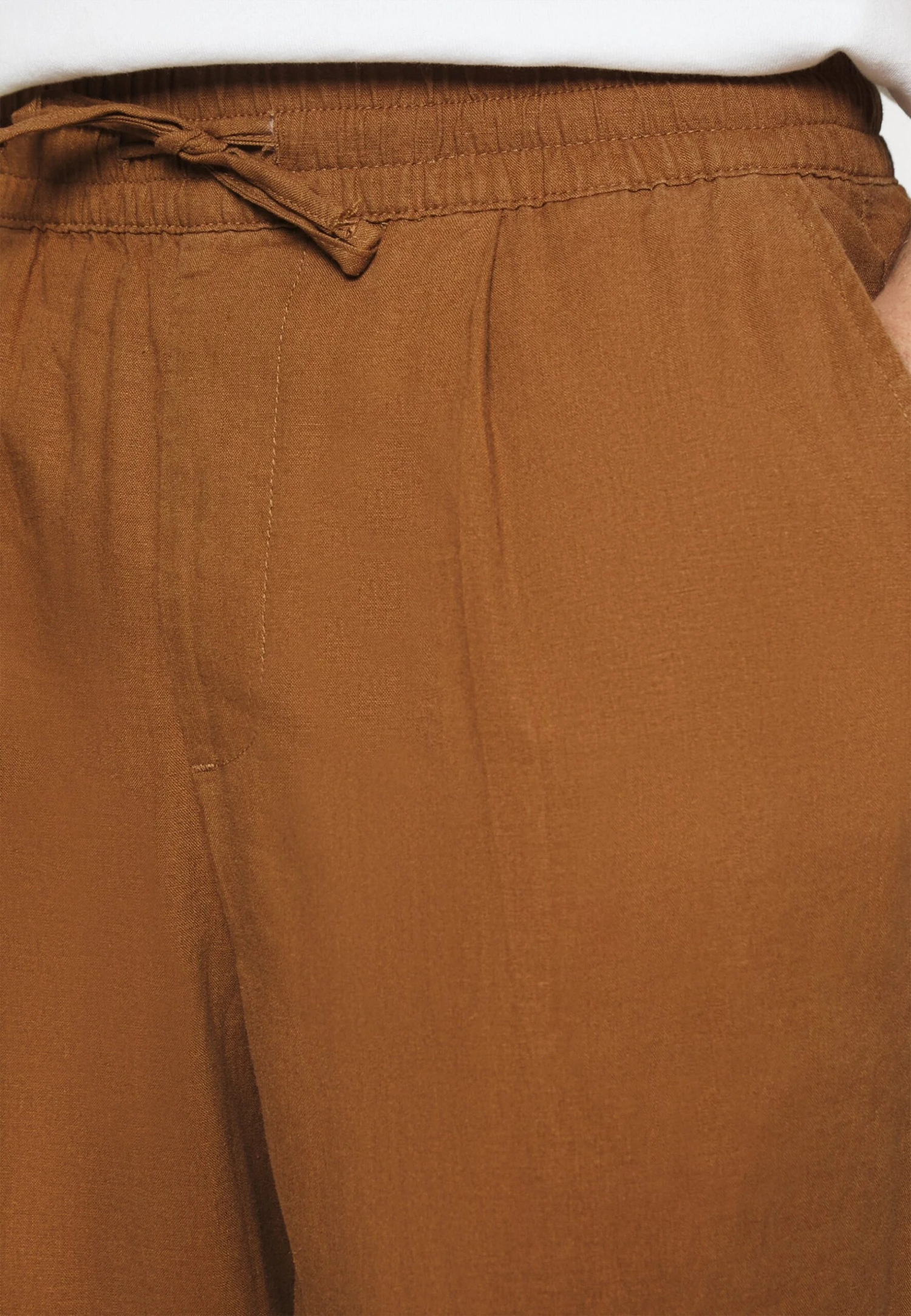 Pier One Drawcord Trousers Linen Blend - Broek - Brown 5 Pier One Drawcord Trousers Linen Blend - Broek - Brown - Image 5