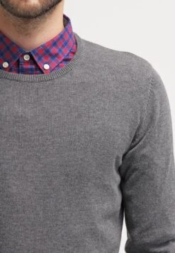 Pier One Basic Crewneck - Trui - Dark Grey Melange -Pier One Algemene Winkel Voor Herenmode c1b29baf2944429ea88183988b30aa5a