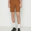 Pier One Linen Blend Drawcord Shorts- Shorts - Brown
