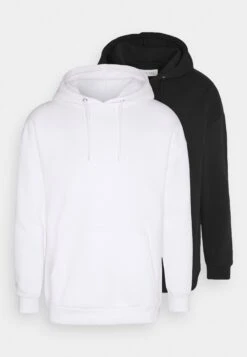 Pier One 2 Pack - Hoodie - White/Black -Pier One Algemene Winkel Voor Herenmode d667228052b44d8c954004e499e9df3b