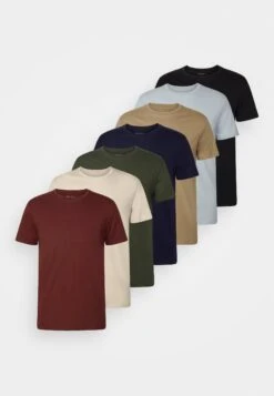 Pier One 7 Pack - T-Shirt Basic - Black/Dark Blue/Dark Green 20 Pier One 7 Pack - T-Shirt Basic - Black/Dark Blue/Dark Green -Pier One Algemene Winkel Voor Herenmode d74e2d3540cf40e38472cc37d83d230d