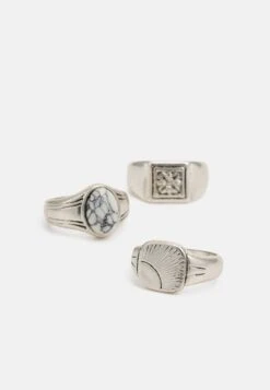Pier One 3 Pack - Ring - Silver-Coloured -Pier One Algemene Winkel Voor Herenmode dcde83db6e3345368c91f38ea1afbe88