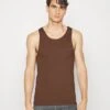 Pier One 3Pck Skin Tone Rib Vest- Hemd - Brown